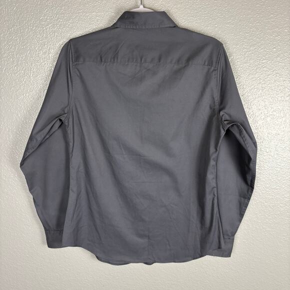 McDonald's Port Authority Women's Small Gray Button Down Long Sleeve Shirt Logo - Picture 3 of 7